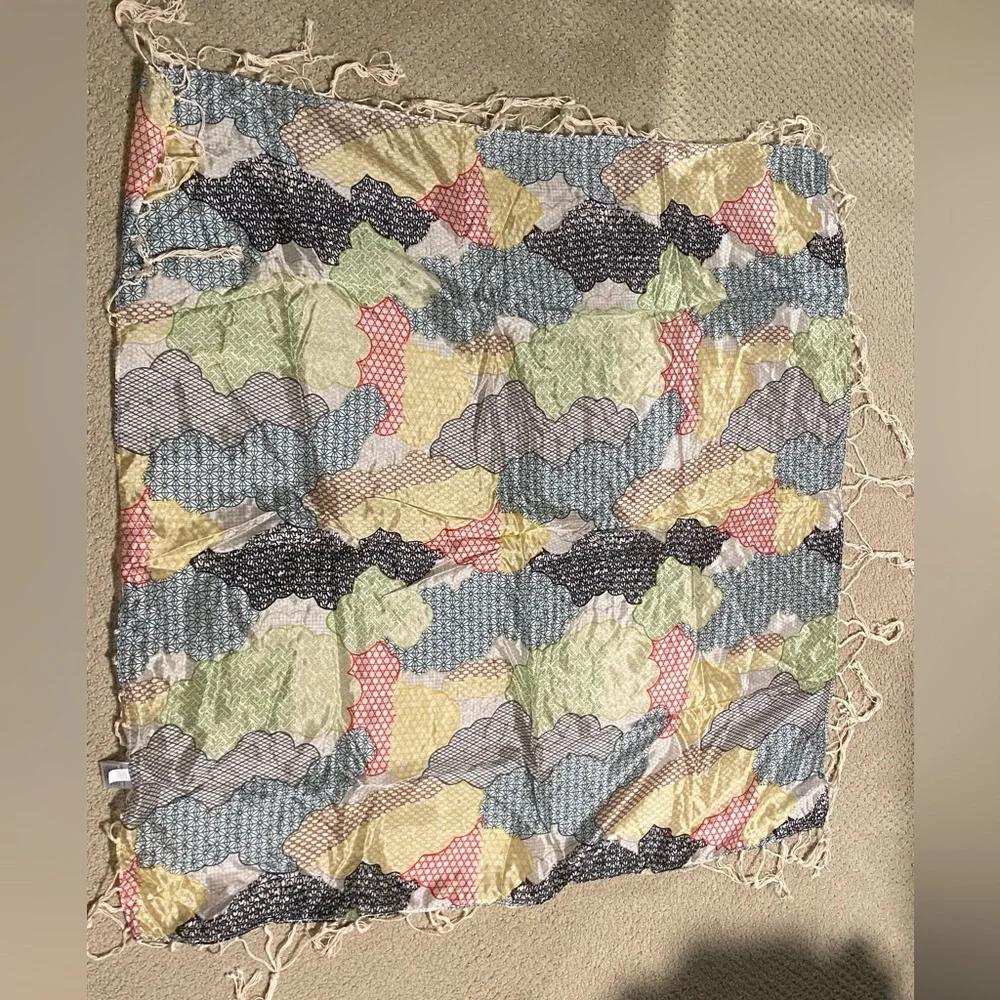 Multicolor Geometric Pattern Scarf - Picture 2 of 3